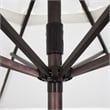 Pemberly Row 9' Bronze Aluminum Pole Patio Umbrella in Pacifica Blue Fabric