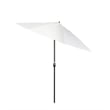 Pemberly Row 9' Bronze Aluminum Pole Patio Umbrella in Pacifica Natural Fabric