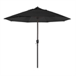 Pemberly Row 9' Bronze Aluminum Pole Patio Umbrella in Pacifica Black Fabric