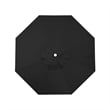 Pemberly Row 9' Bronze Aluminum Pole Patio Umbrella in Pacifica Black Fabric