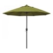 Pemberly Row 9' Bronze Aluminum Pole Patio Umbrella in Pacifica Ginkgo Fabric