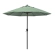Pemberly Row 9' Bronze Aluminum Pole Patio Umbrella in Pacifica Spa Fabric