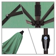 Pemberly Row 9' Bronze Aluminum Pole Patio Umbrella in Pacifica Spa Fabric