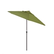 Pemberly Row 9' Bronze Aluminum Pole Patio Umbrella in Pacifica Palm Fabric