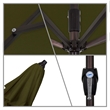 Pemberly Row 9' Bronze Aluminum Pole Patio Umbrella in Pacifica Palm Fabric