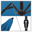 Pemberly Row 9' Bronze Aluminum Pole Patio Umbrella in Pacifica Capri Fabric