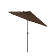 Pemberly Row 9' Bronze Aluminum Pole Patio Umbrella in Pacifica Mocha Fabric