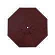 Pemberly Row 9' Bronze Aluminum Pole Patio Umbrella in Pacifica Burgundy Fabric
