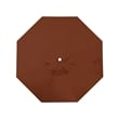 Pemberly Row 9' Bronze Aluminum Pole Patio Umbrella in Pacifica Brick Fabric