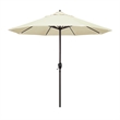 Pemberly Row 9' Bronze Aluminum Pole Patio Umbrella in Pacifica Canvas Fabric