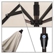 Pemberly Row 9' Bronze Aluminum Pole Patio Umbrella in Pacifica Canvas Fabric