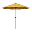 Pemberly Row 9' Bronze Aluminum Pole Patio Umbrella in Pacifica Yellow Fabric
