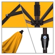 Pemberly Row 9' Bronze Aluminum Pole Patio Umbrella in Pacifica Yellow Fabric
