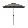 Pemberly Row 9' Bronze Aluminum Pole Patio Umbrella in Pacifica Taupe Fabric