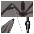 Pemberly Row 9' Bronze Aluminum Pole Patio Umbrella in Pacifica Taupe Fabric