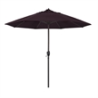Pemberly Row 9' Bronze Aluminum Pole Patio Umbrella in Pacifica Purple Fabric