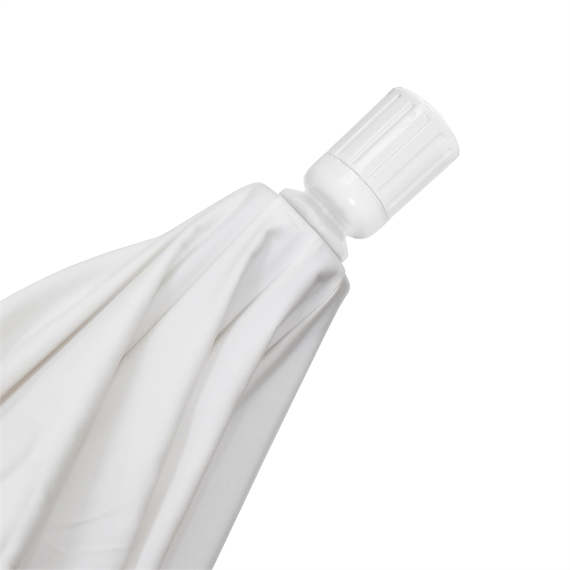 Pemberly Row 11' White Aluminum Pole Patio Umbrella in Pacifica Purple Fabric