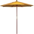 Pemberly Row Contemporary 7.5' Olefin Push Lift Patio Umbrella in Lemon