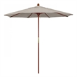 Pemberly Row 7.5' Push Lift Wood Pole Patio Umbrella in Olefin Granite Fabric