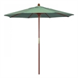 Pemberly Row 7.5' Push Lift Wood Pole Patio Umbrella in Pacifica Spa Fabric