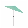 Pemberly Row 9' Bronze Aluminum Pole Patio Umbrella in Performance Fabric Mist