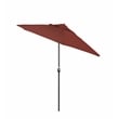 Pemberly Row 9' Bronze Aluminum Pole Patio Umbrella in Performance Fabric Henna