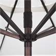 Pemberly Row 9' Bronze Aluminum Pole Patio Umbrella in Performance Fabric Black