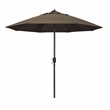 Pemberly Row 9' Bronze Aluminum Pole Patio Umbrella in Performance Fabric Taupe