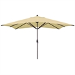 Pemberly Row 11' Bronze Aluminum Pole Patio Umbrella - Performance Fabric Black