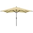 Pemberly Row 11' Bronze Aluminum Pole Patio Umbrella - Performance Fabric Beige