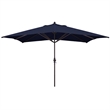 Pemberly Row 11' Bronze Aluminum Pole Patio Umbrella in Performance Fabric Navy