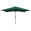 Pemberly Row 11' Bronze Aluminum Pole Patio Umbrella - Performance Fabric Green