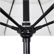 Pemberly Row 11' Black Aluminum Pole Patio Umbrella in Performance Fabric Macaw