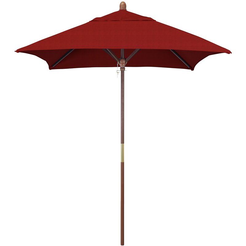 Pemberly Row 6' Patio Umbrella in Performance Fabric Jockey Red