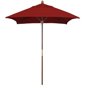 Pemberly Row 6' Patio Umbrella in Performance Fabric Jockey Red