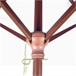 Pemberly Row 6' Push Lift Wood Pole Patio Umbrella - Performance Fabric Natural