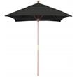 Pemberly Row Contemporary 6' Patio Umbrella in Performance Fabric Black