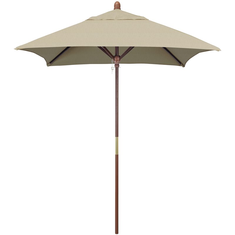 Pemberly Row 6' Patio Umbrella in Performance Fabric Antique Beige