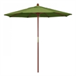 Pemberly Row 7.5' Wood Pole Performance Fabric Cilantro Patio Umbrella