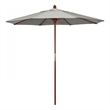 Pemberly Row 7.5' Push Lift Wood Pole Performance Fabric Granite Patio Umbrella