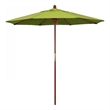 Pemberly Row 7.5' Push Lift Wood Pole Patio Umbrella - Performance Fabric Macaw