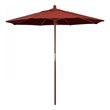 Pemberly Row 7.5' Wood Pole Performance Fabric Terracotta Patio Umbrella