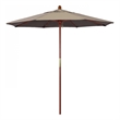 Pemberly Row 7.5' Push Lift Wood Pole Patio Umbrella - Performance Fabric Taupe