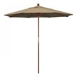 Pemberly Row 7.5' Push Lift Wood Pole Patio Umbrella - Performance Fabric Beige