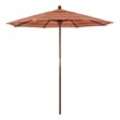 Pemberly Row 7.5' Push Lift Wood Pole Patio Umbrella - Performance Fabric Mango