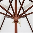 Pemberly Row 9' Push Lift Wood Pole Patio Umbrella in Performance Fabric Mist