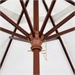 Pemberly Row 9' Push Lift Wood Pole Patio Umbrella in Performance Fabric Tuscan
