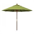 Pemberly Row 9' Push Lift Wood Pole Patio Umbrella in Performance Fabric Macaw