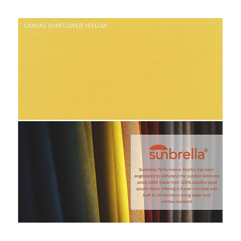 Pemberly Row Contemporary 9' Patio Umbrella 1A Sunflower Yellow Fabric