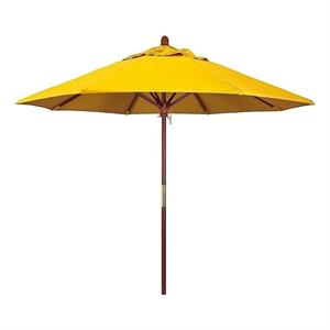 Pemberly Row Contemporary 9' Patio Umbrella 1A Sunflower Yellow Fabric